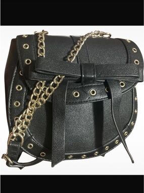 NWOT Express Faux Leather Bow & Grommet Crossbody Bag